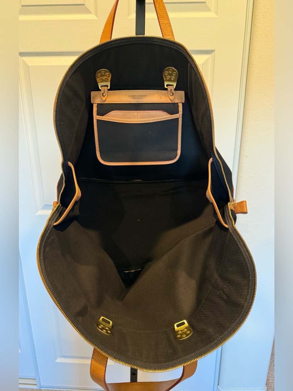 Dooney & Bourne Vintage Weekender Cabriolet Canvas & Leather [SEE CONDITION] - Picture 8 of 15